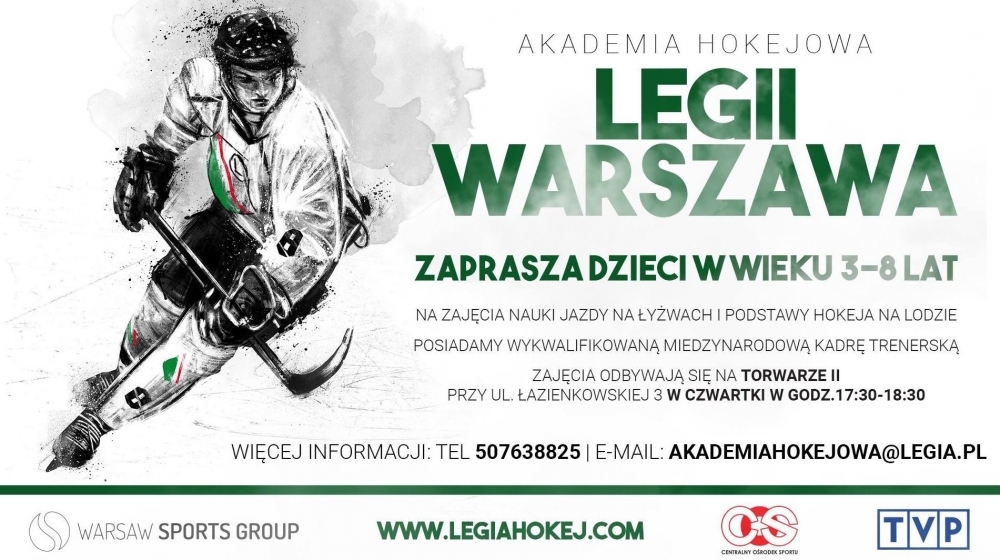 News: Akademia hokeja Legii Warszawa zaprasza na treningi