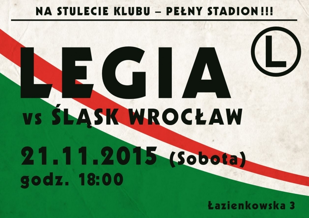 News: Plakaty i bilety na mecz ze Śląskiem