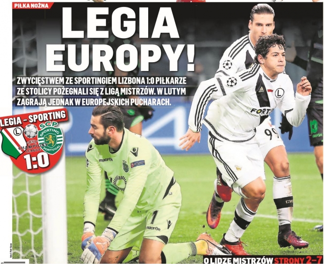 Przegląd prasy: Legia Europy