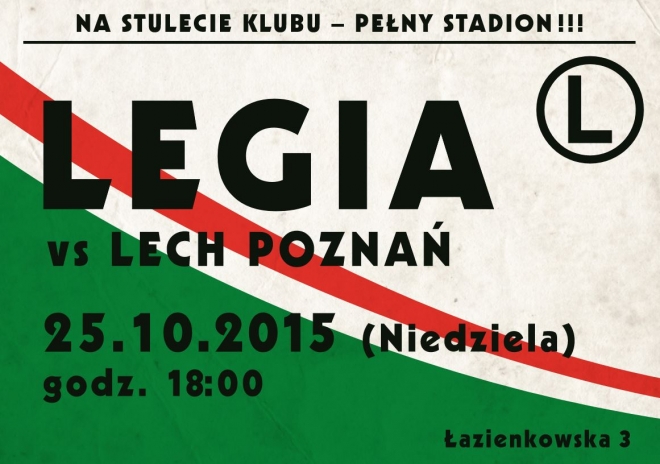 Bilety i plakaty na mecz z Brugge i Lechem
