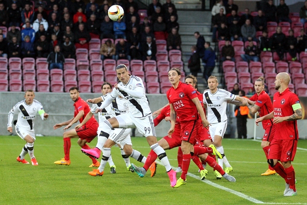 FC Midtjylland - Legia Warszawa 1:0 (0:0) - Porażka po samobóju