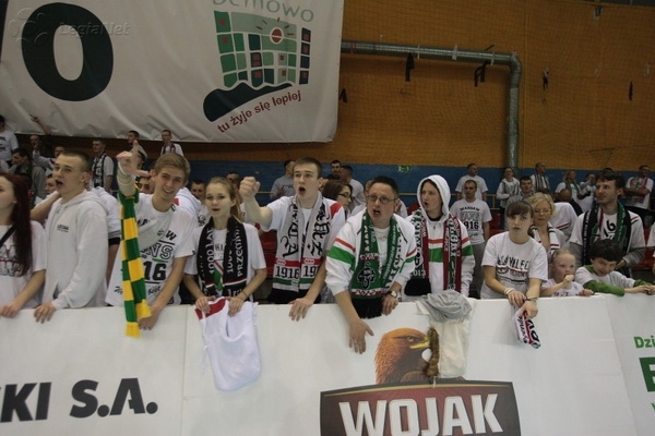 Koszykówka: Doping kibiców Legii na meczu z MKS Kalisz