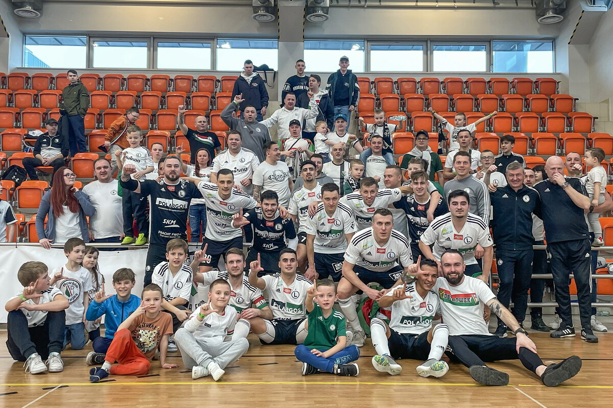 Legia Futsal drużyna radość