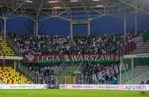 Korona Kielce - Legia Warszawa 3:3 kibice Legii