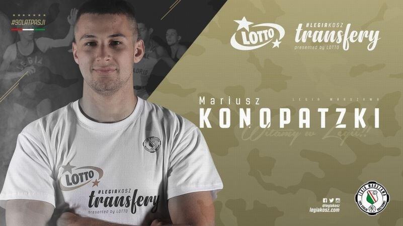 News: Koszykówka: Mariusz Konopatzki zawodnikiem Legii
