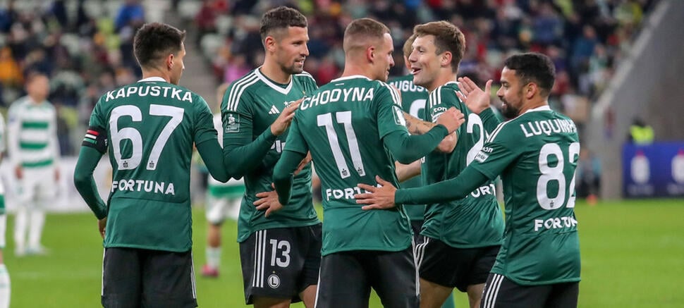 zespół Legia radość drużyna Lechia Gdańsk - Legia Warszawa 0:2