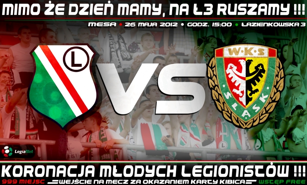 News: Zapowiedź MESA: Legia Warszawa - Śląsk Wrocław