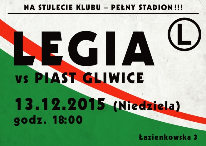 Trwa sprzedaż biletów na mecz z Piastem Gliwice (akt.)