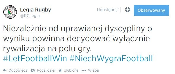 Boruc, Klich, Fojut, Wolski i wiele innych osób poparło akcję Legii