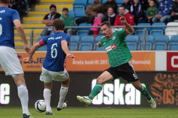 Molde FK - Legia Warszawa 1:1 (1:0) - Remis, ale gra słaba