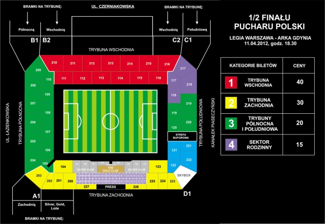 Bilety na mecz z Arką Gdynia - 17,5 tys. miejsc zajętych