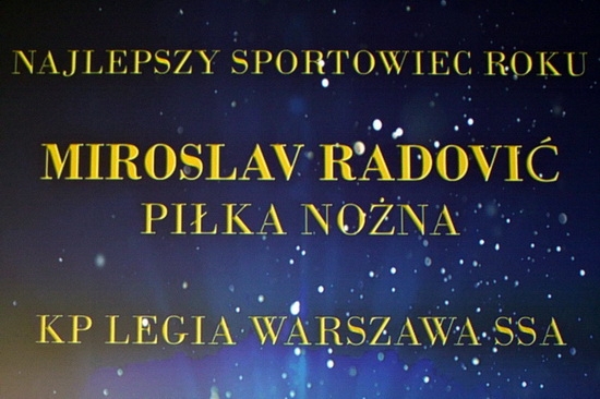 Miro Radović najpopularniejszym sportowcem Warszawy