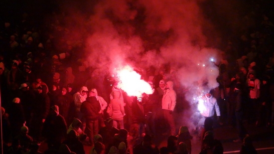 Spokojna manifestacja i mały żart z policji