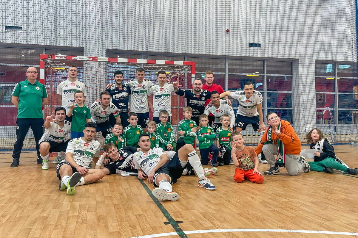 Legia Futsal drużyna radość