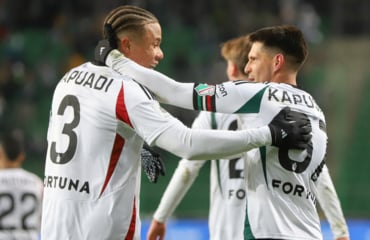 Steve Kapuadi Bartosz Kapustka Legia Warszawa - Puszcza Niepołomice 2:0